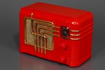 Striking Fada 254RG ’Coloradio’ Radio in Chinese Red Plaskon with Gold Trim